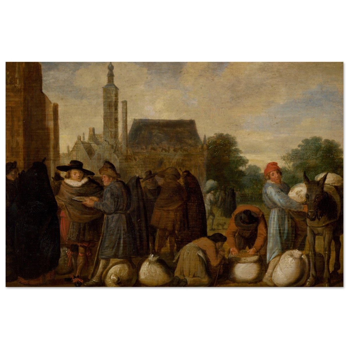 At the Market by Sybrand van Beest | Vintage Wall art print - Aluminum Print - 60x90 cm / 24x36″ - 