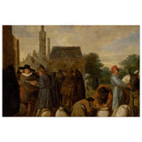 At the Market by Sybrand van Beest | Vintage Wall art print - Aluminum Print - 30x45 cm / 12x18″ - 