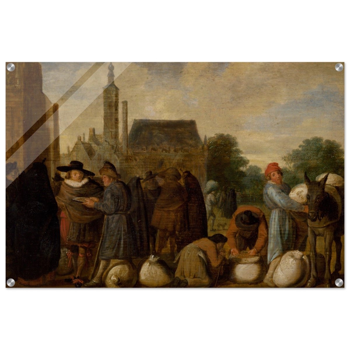 At the Market by Sybrand van Beest | Vintage Wall art print - Acrylic Print - 60x90 cm / 24x36″ - 