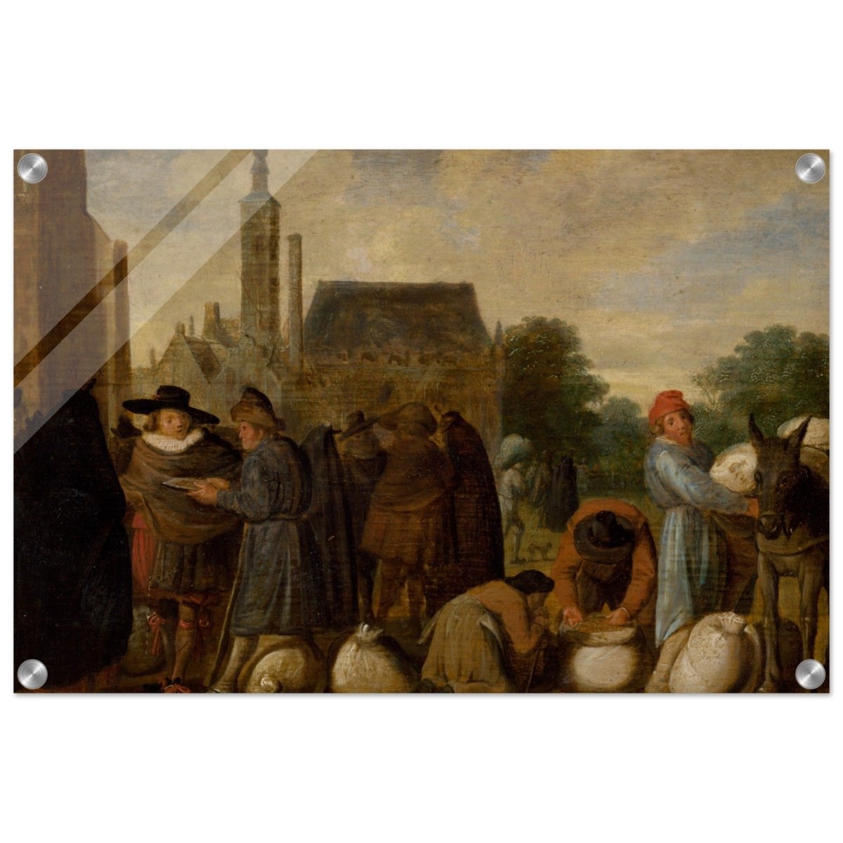 At the Market by Sybrand van Beest | Vintage Wall art print - Acrylic Print - 40x60 cm / 16x24″ - 