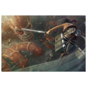 Attack on Titan: Colossal Clash | Wall art Print - 40x60 cm / 16x24″ - Wood Prints - 