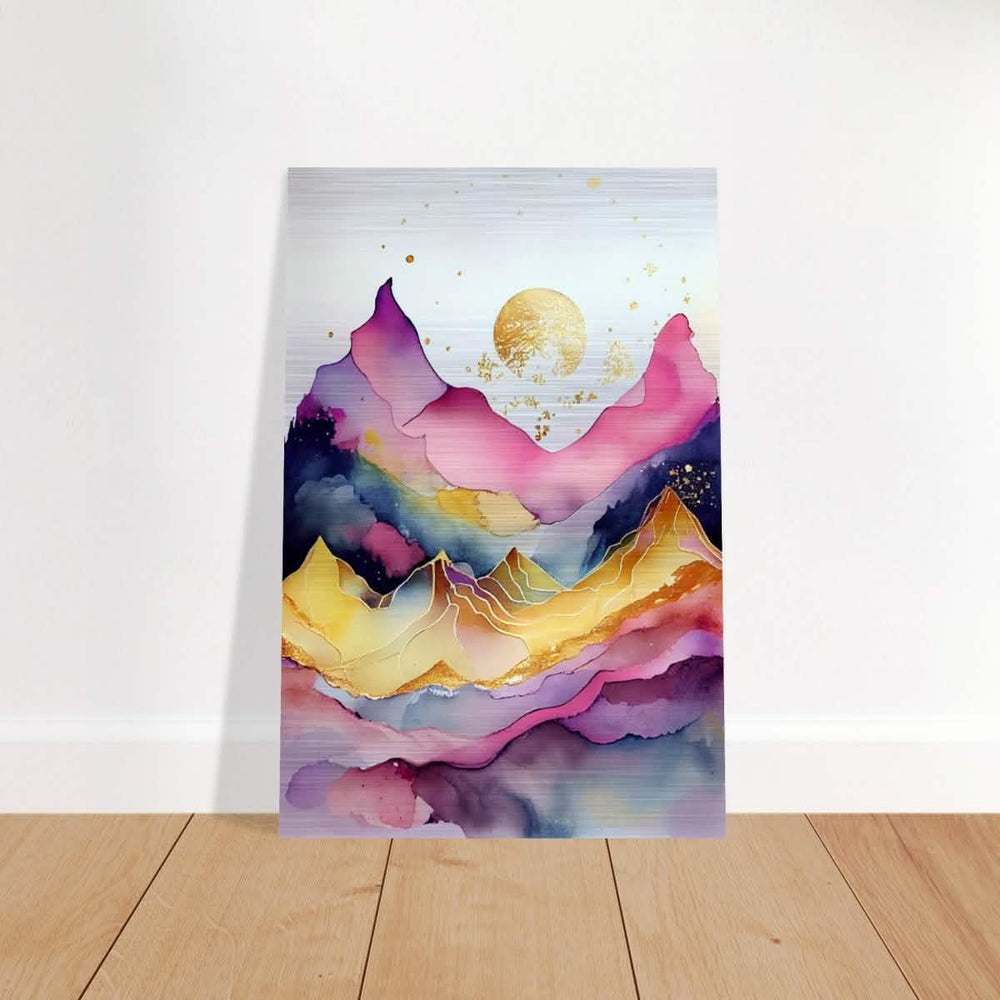 Aurora of Dreams | Contemporary Watercolor Art | Wall art Print - Brushed Aluminum Print - 40x60 cm / 16x24″ - 