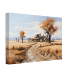Autumn Homestead – Rustic Countryside Landscape Wall Art Print - Canvas - 20x30 cm / 8x12″ - 