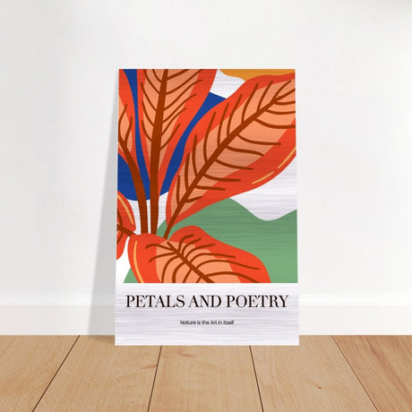 Autumn Whispers | modern abstract botanical - Brushed Aluminum Print - 60x90 cm / 24x36″ - 