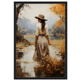 Autumn’s Serenity | Nature Portrait Art Print - Framed Canvas - 60x90 cm / 24x36″ - Black frame