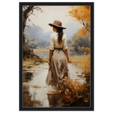 Autumn’s Serenity | Nature Portrait Art Print - Framed Canvas - 50x75 cm / 20x30″ - Black frame