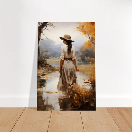 Autumn’s Serenity | Nature Portrait Art Print - Brushed Aluminum Print - 30x45 cm / 12x18″ - 