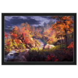 Autumn's Whisper | Tranquil Nature Escape | Nature Wall art Print - 40x60 cm / 16x24″ - Framed Canvas - Black frame