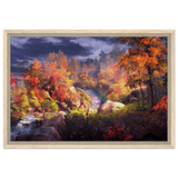 Autumn's Whisper | Tranquil Nature Escape | Nature Wall art Print - 40x60 cm / 16x24″ - Framed Canvas - Wood frame