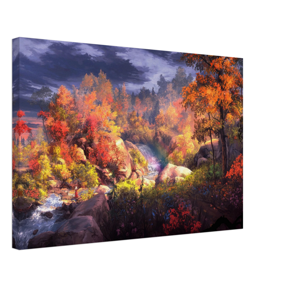Autumn's Whisper | Tranquil Nature Escape | Nature Wall art Print - 40x60 cm / 16x24″ - Canvas - 