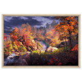 Autumn's Whisper | Tranquil Nature Escape | Nature Wall art Print - 60x90 cm / 24x36″ - Framed Canvas - Wood frame