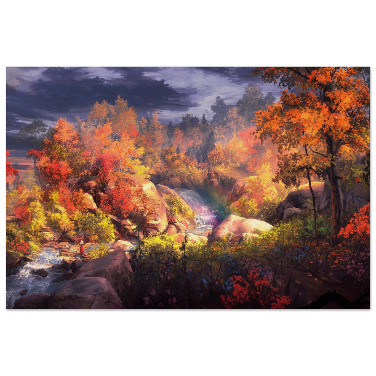 Autumn's Whisper | Tranquil Nature Escape | Nature Wall art Print - 30x45 cm / 12x18″ - Wood Prints - 