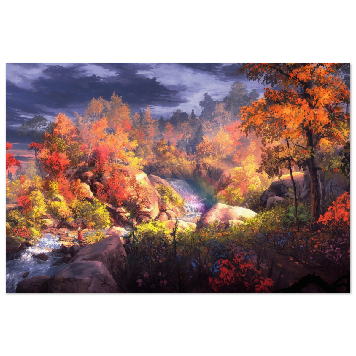 Autumn's Whisper | Tranquil Nature Escape | Nature Wall art Print - 50x75 cm / 20x30″ - Aluminum Print - 