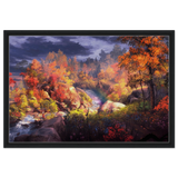 Autumn's Whisper | Tranquil Nature Escape | Nature Wall art Print - 50x75 cm / 20x30″ - Framed Canvas - Black frame