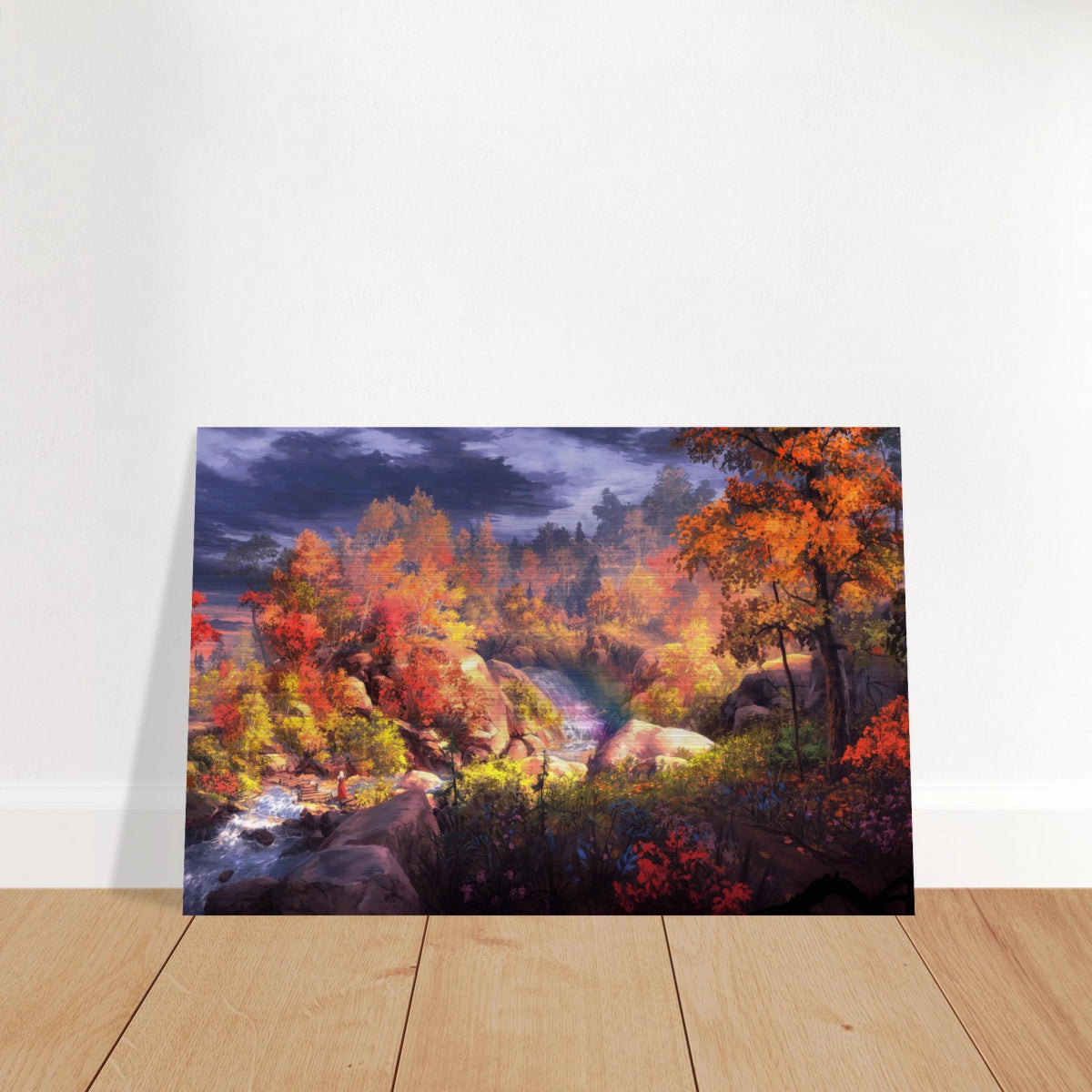 Autumn's Whisper | Tranquil Nature Escape | Nature Wall art Print - 50x75 cm / 20x30″ - Brushed Aluminum Print - 