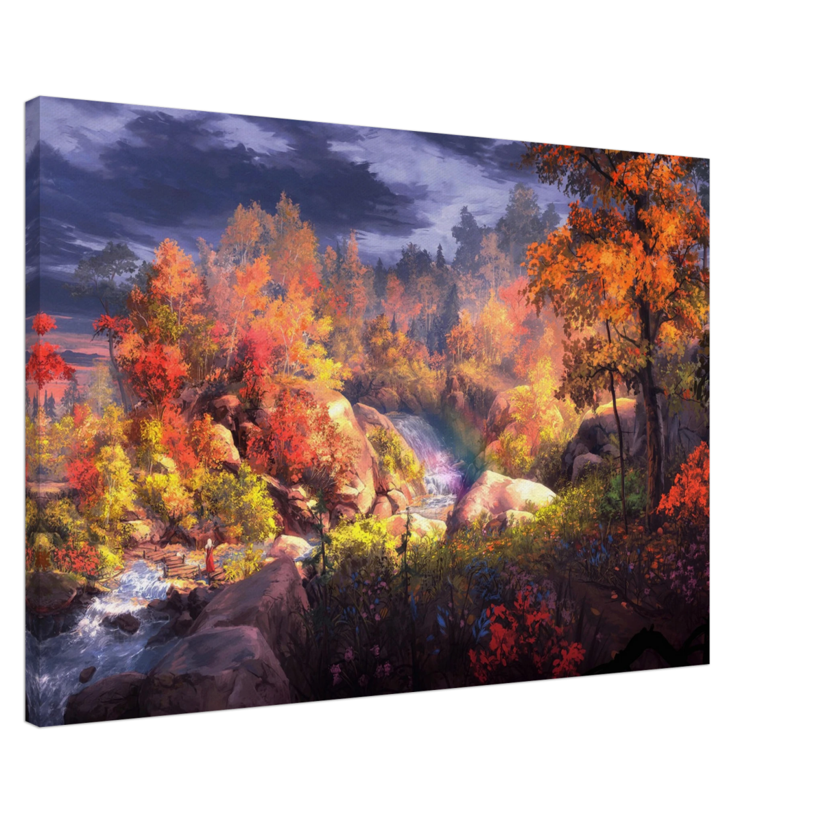 Autumn's Whisper | Tranquil Nature Escape | Nature Wall art Print - 60x90 cm / 24x36″ - Canvas - 