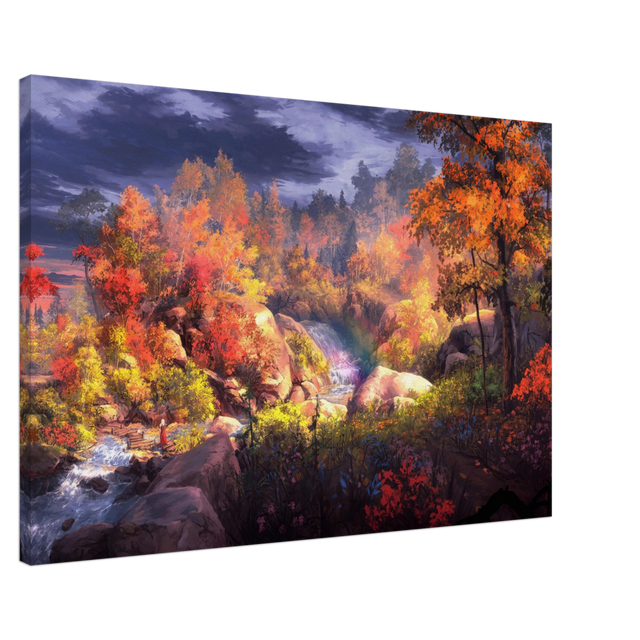 Autumn's Whisper | Tranquil Nature Escape | Nature Wall art Print - 60x90 cm / 24x36″ - Canvas - 