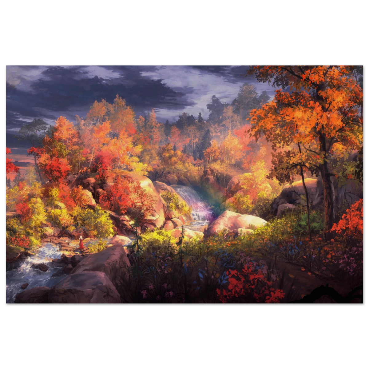 Autumn's Whisper | Tranquil Nature Escape | Nature Wall art Print - 50x75 cm / 20x30″ - Wood Prints - 