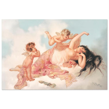 Awakening of love 1894 by Virgilio Tojetti | Vintage wall art print - Aluminum Print - 50x75 cm / 20x30″ - 