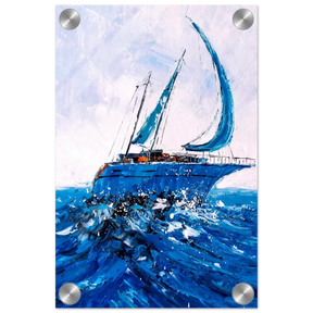"Azure Ascent" – Sailing the Rhythm of the Sea | Wall art Print - Acrylic Print - 20x30 cm / 8x12″ - 