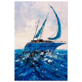 "Azure Ascent" – Sailing the Rhythm of the Sea | Wall art Print - Wood Prints - 50x75 cm / 20x30″ - 