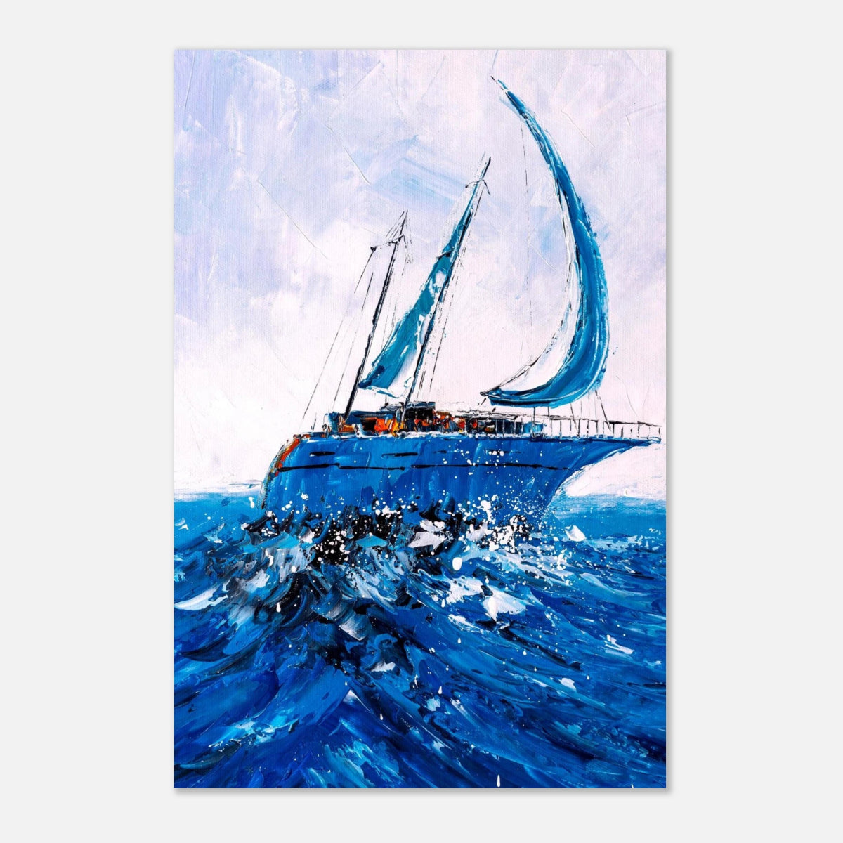 "Azure Ascent" – Sailing the Rhythm of the Sea | Wall art Print - Aluminum Print - 30x45 cm / 12x18″ - 