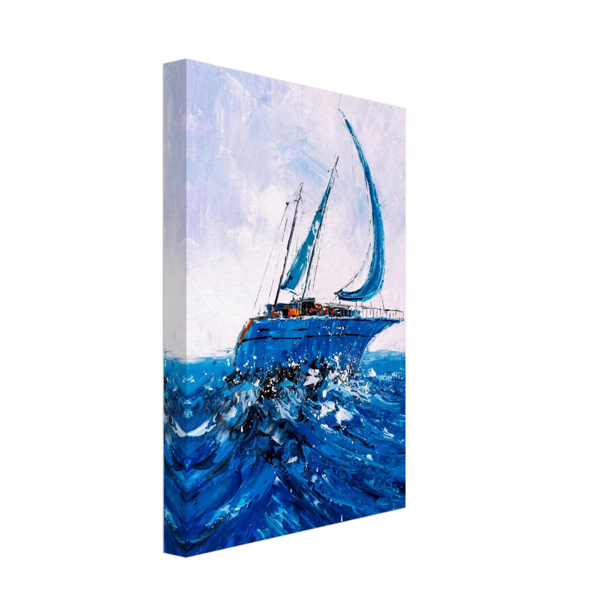 "Azure Ascent" – Sailing the Rhythm of the Sea | Wall art Print - Canvas - 20x30 cm / 8x12″ - 