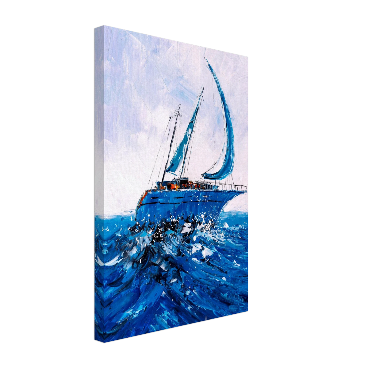 "Azure Ascent" – Sailing the Rhythm of the Sea | Wall art Print - Canvas - 30x45 cm / 12x18″ - 