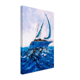 "Azure Ascent" – Sailing the Rhythm of the Sea | Wall art Print - Canvas - 30x45 cm / 12x18″ - 