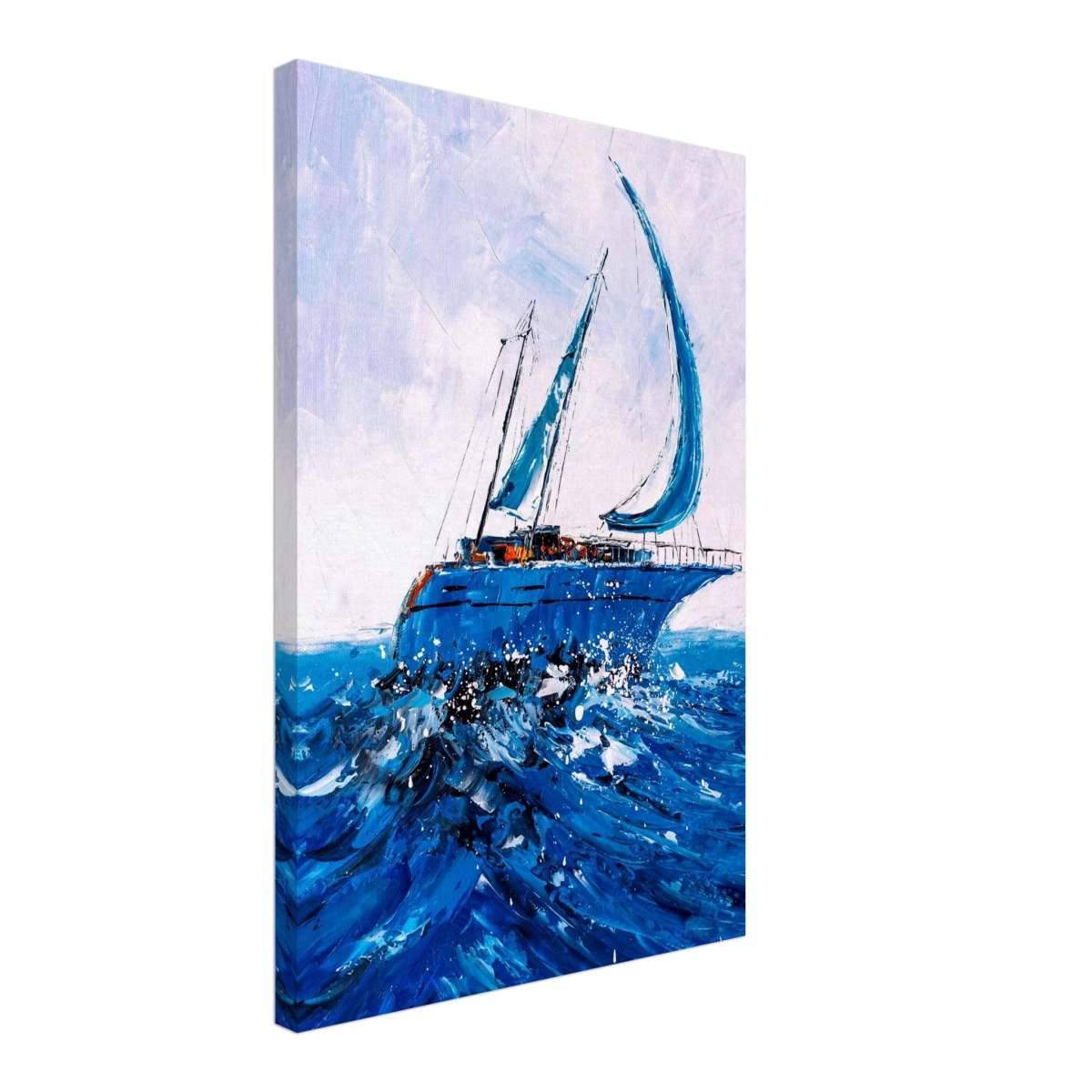"Azure Ascent" – Sailing the Rhythm of the Sea | Wall art Print - Canvas - 40x60 cm / 16x24″ - 