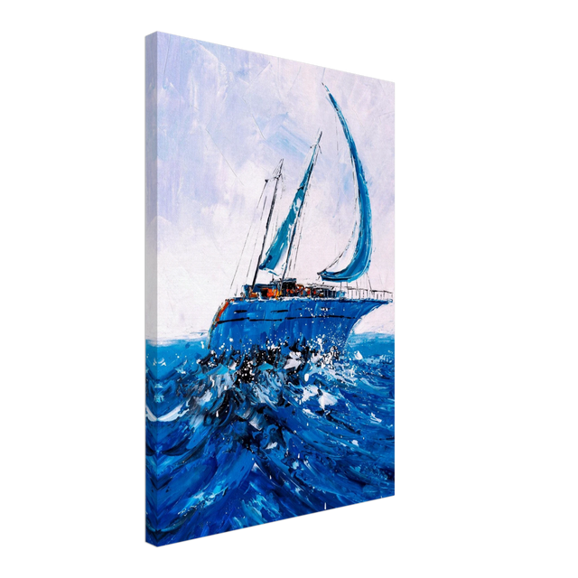 "Azure Ascent" – Sailing the Rhythm of the Sea | Wall art Print - Canvas - 40x60 cm / 16x24″ - 
