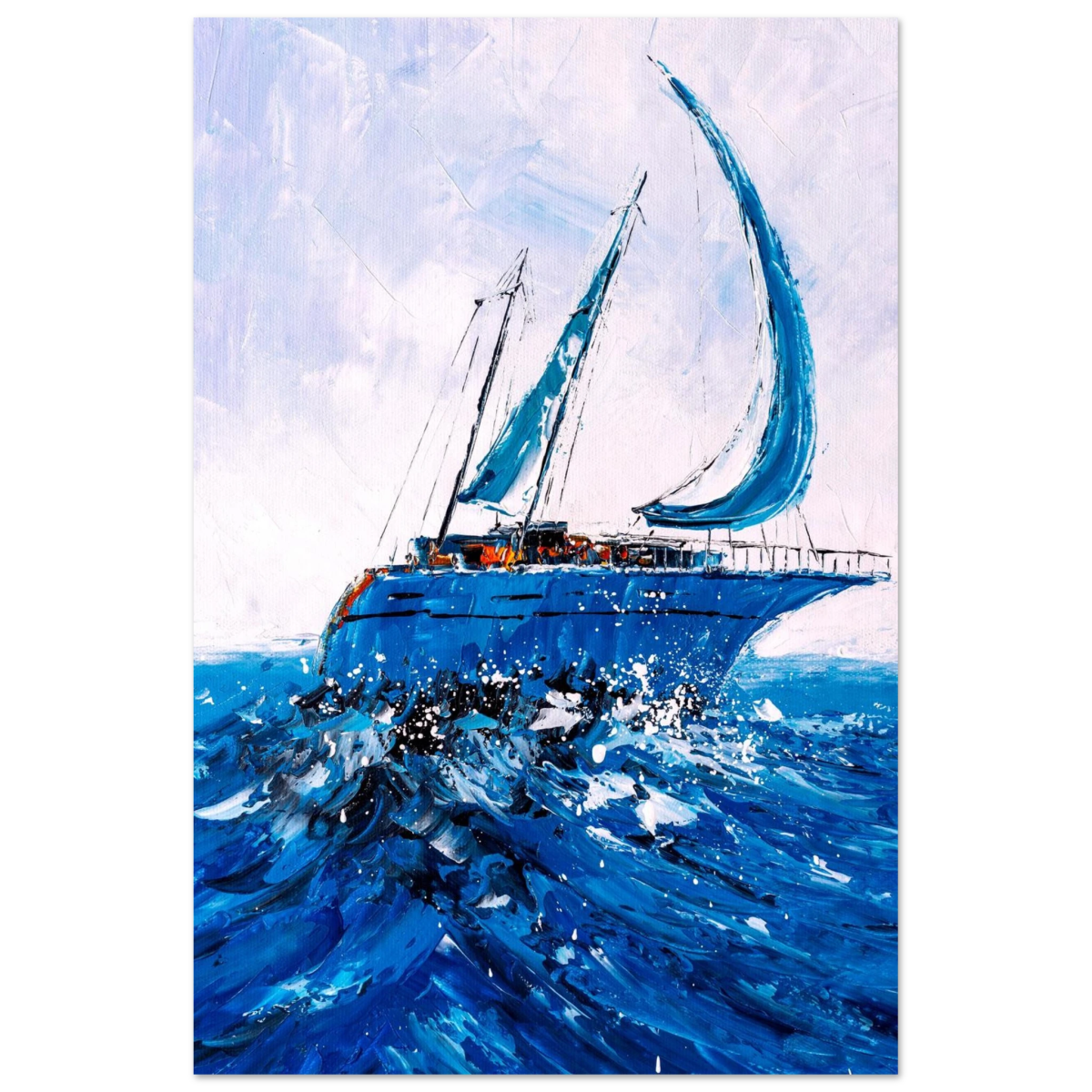 "Azure Ascent" – Sailing the Rhythm of the Sea | Wall art Print - Fine Art Poster - 40x60 cm / 16x24″ - 