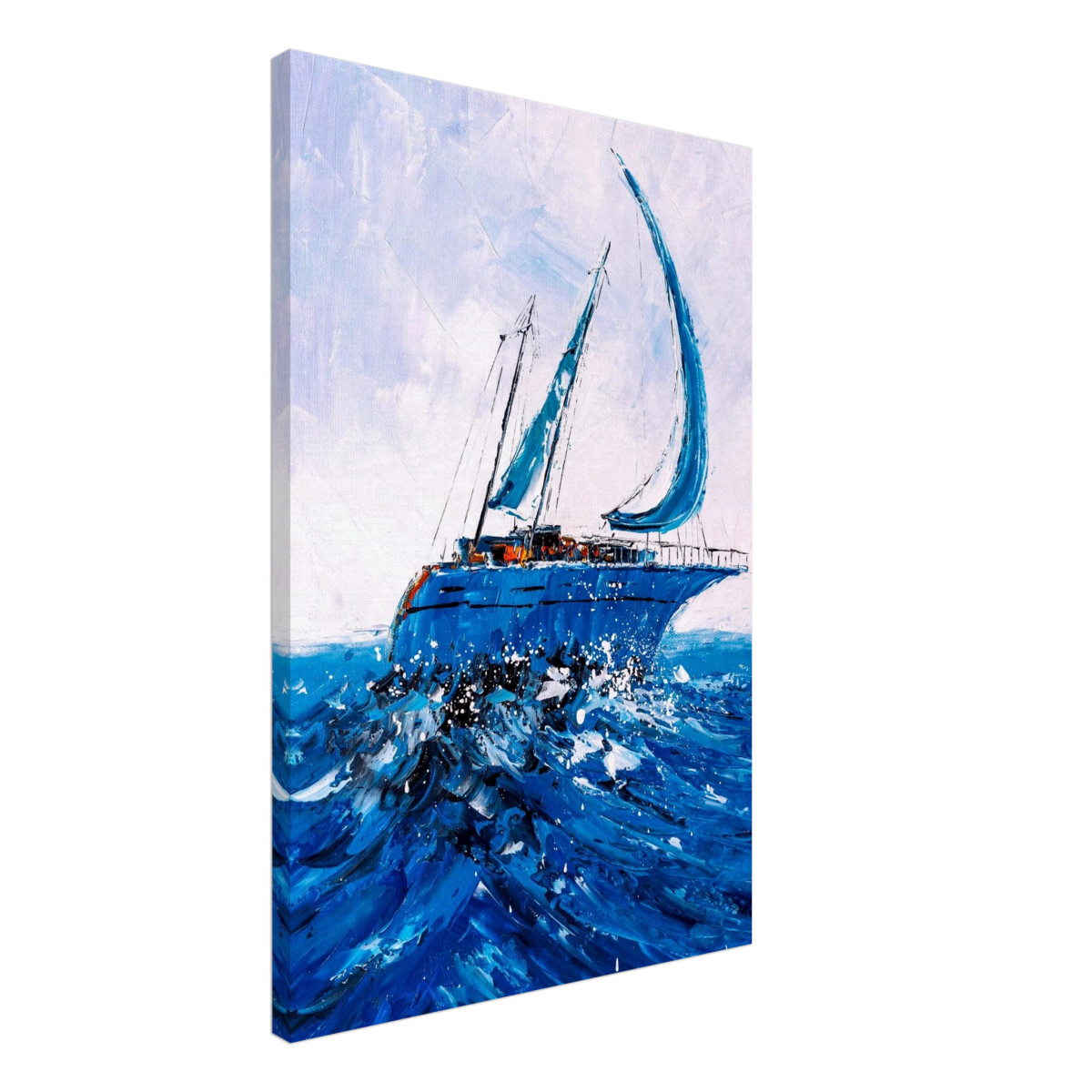 "Azure Ascent" – Sailing the Rhythm of the Sea | Wall art Print - Canvas - 50x75 cm / 20x30″ - 