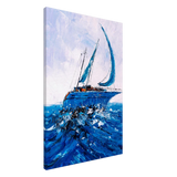 "Azure Ascent" – Sailing the Rhythm of the Sea | Wall art Print - Canvas - 60x90 cm / 24x36″ - 