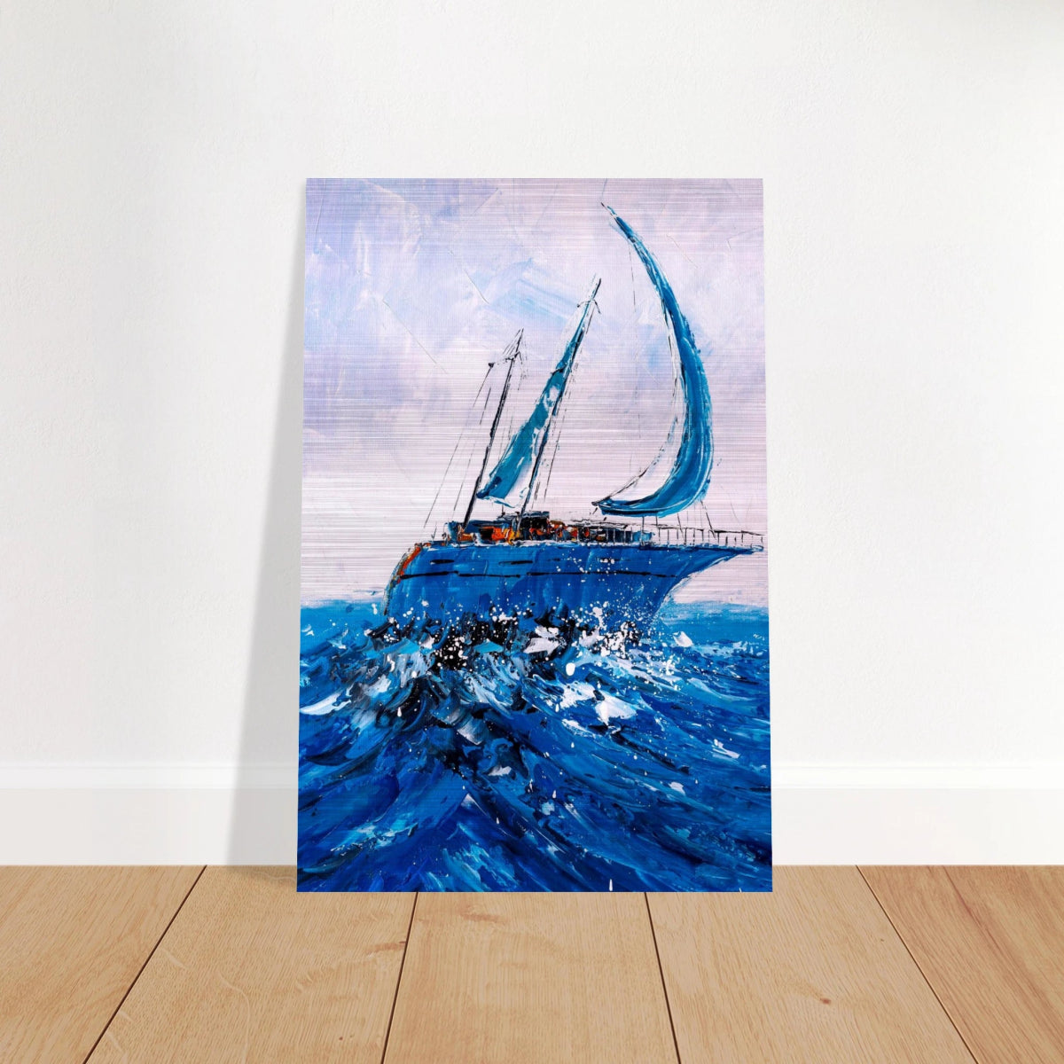 "Azure Ascent" – Sailing the Rhythm of the Sea | Wall art Print - Brushed Aluminum Print - 20x30 cm / 8x12″ - 