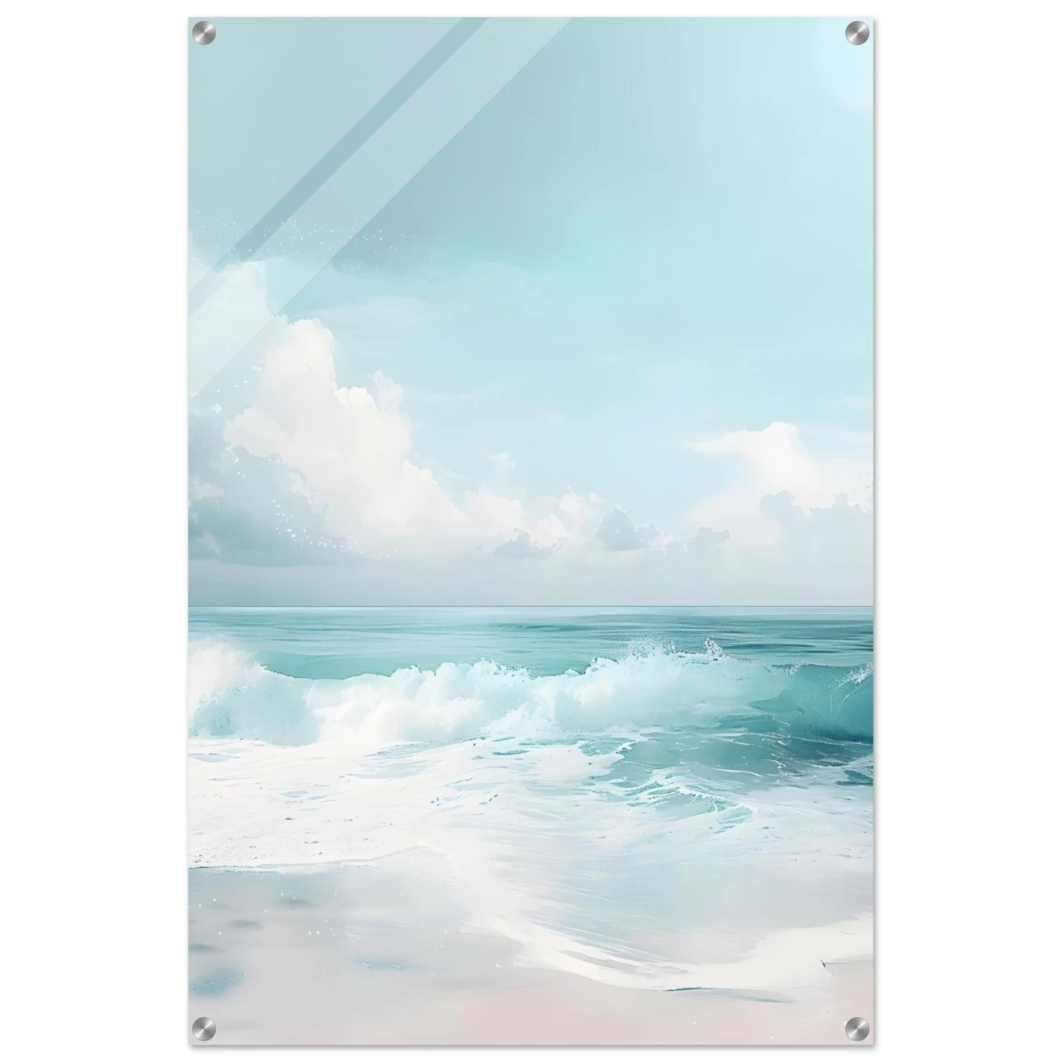 Azure Calm – Tranquil Ocean Horizon | Wall art print - Acrylic Print - 60x90 cm / 24x36″ - 