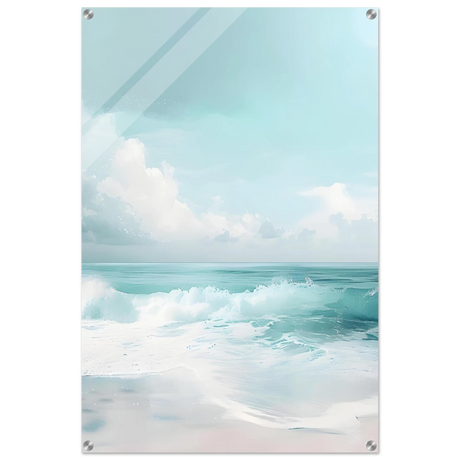Azure Calm – Tranquil Ocean Horizon | Wall art print - Acrylic Print - 60x90 cm / 24x36″ - 
