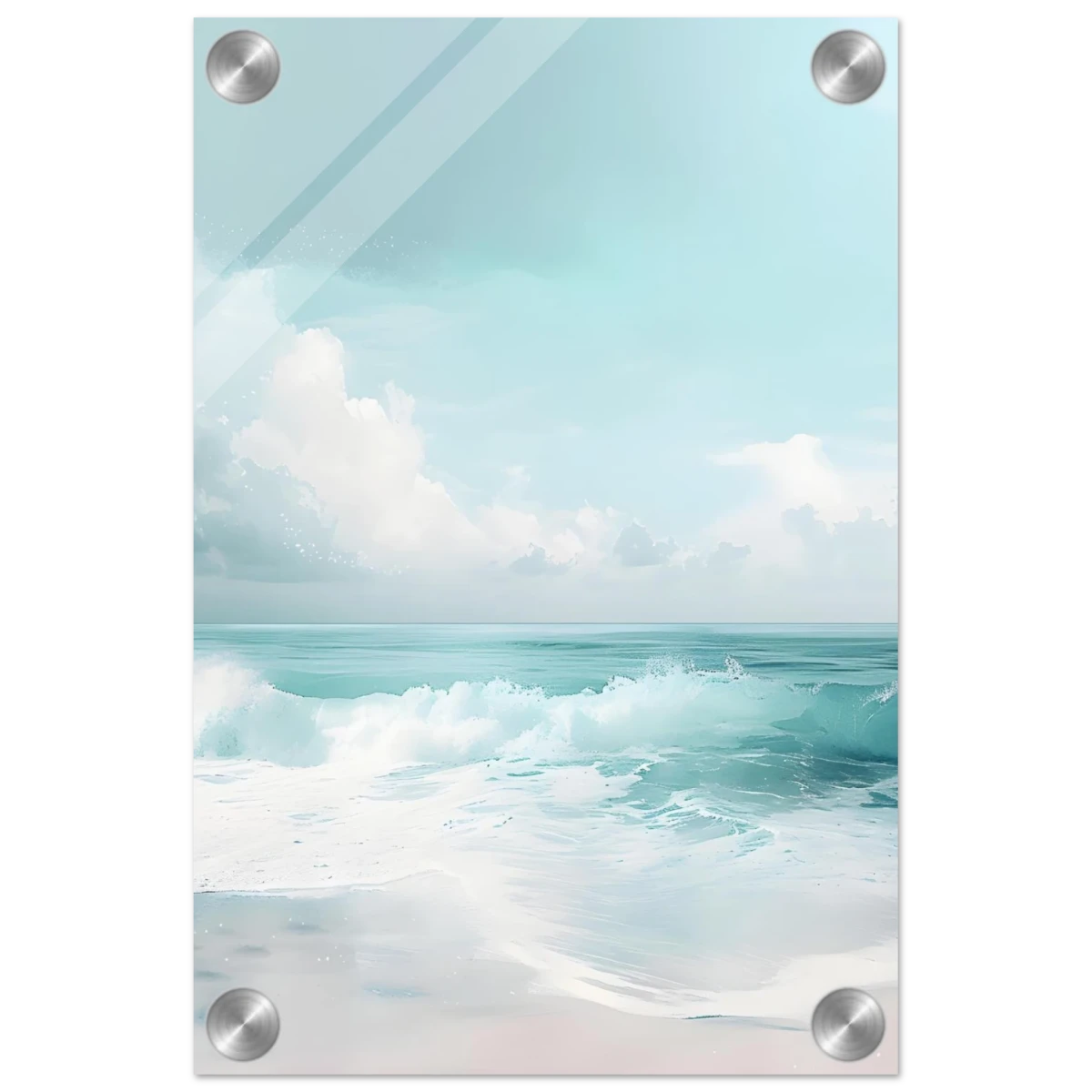 Azure Calm – Tranquil Ocean Horizon | Wall art print - Acrylic Print - 20x30 cm / 8x12″ - 