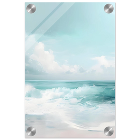 Azure Calm – Tranquil Ocean Horizon | Wall art print - Acrylic Print - 20x30 cm / 8x12″ - 