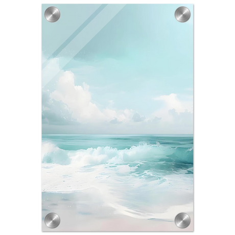 Azure Calm – Tranquil Ocean Horizon | Wall art print - Acrylic Print - 20x30 cm / 8x12″ - 