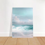 Azure Calm – Tranquil Ocean Horizon | Wall art print - Brushed Aluminum Print - 70x100 cm / 28x40″ - 