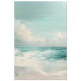 Azure Calm – Tranquil Ocean Horizon | Wall art print - Wood Prints - 60x90 cm / 24x36″ - 