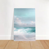 Azure Calm – Tranquil Ocean Horizon | Wall art print - Brushed Aluminum Print - 40x60 cm / 16x24″ - 