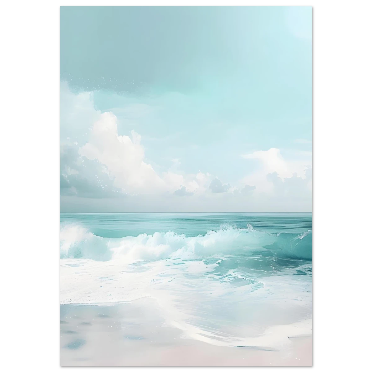 Azure Calm – Tranquil Ocean Horizon | Wall art print - Fine Art Poster - 70x100 cm / 28x40″ - 