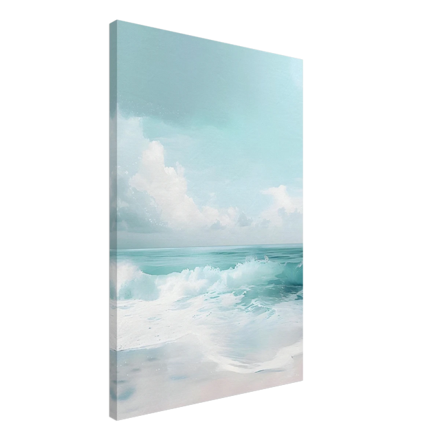 Azure Calm – Tranquil Ocean Horizon | Wall art print - Canvas - 50x75 cm / 20x30″ - 