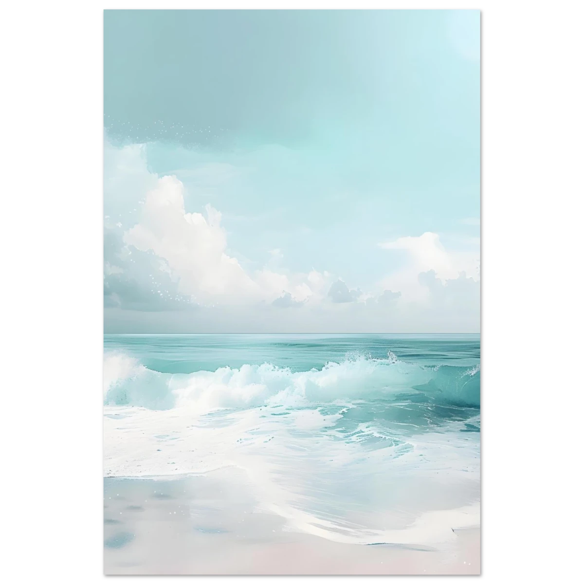 Azure Calm – Tranquil Ocean Horizon | Wall art print - Fine Art Poster - 60x90 cm / 24x36″ - 