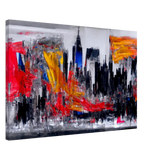 Urban Inferno â€“ Abstract Cityscape Wall Art PrintFramed Canvas20x30 cm / 8x12â€³
