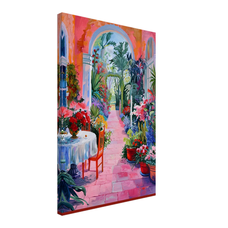 garden of morning light blooming terrace escape wall art print20x30 cm / 8x12″Acrylic Print