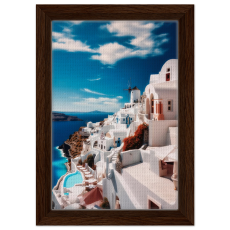 santorini serenity dreamy greek island wall art print20x30 cm / 8x12″Canvas