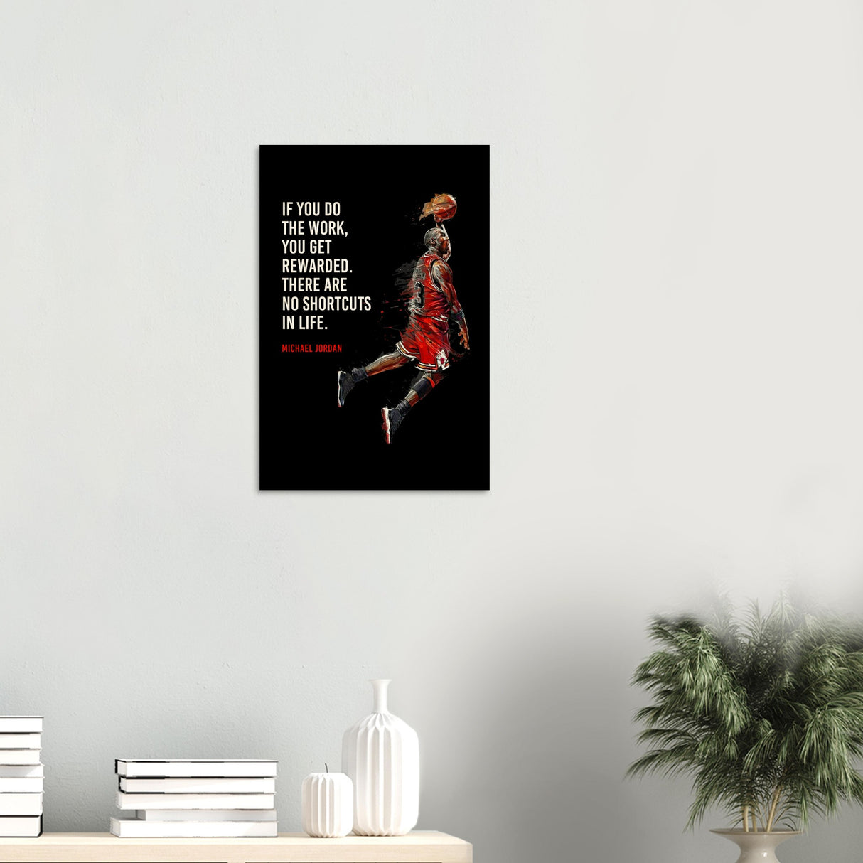 da vinci motivational wall art no shortcuts